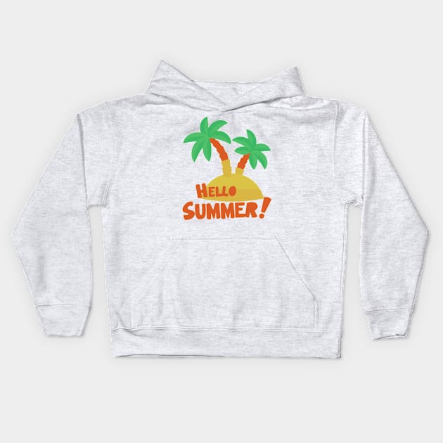 Hello Summer Kids Hoodie by Edy